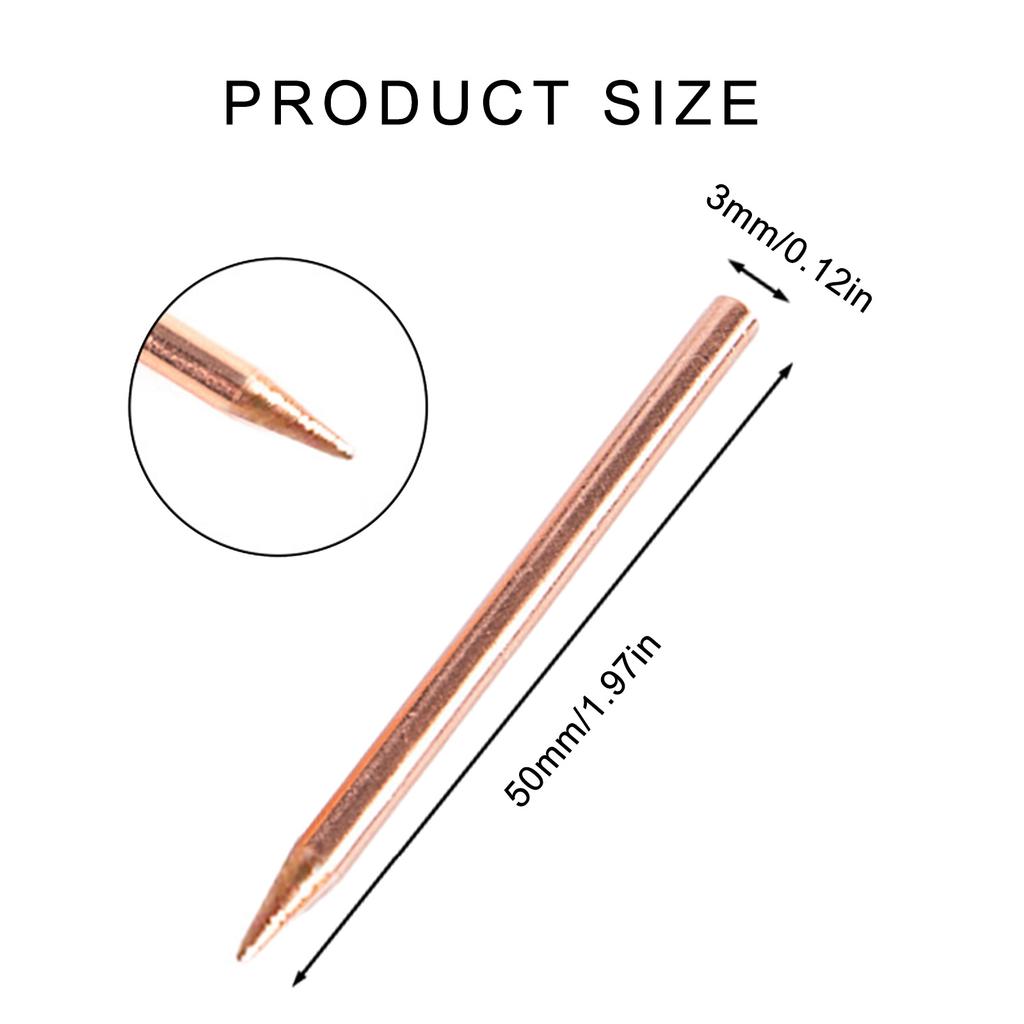 Paquete de 4 agujas de electrodo para soldador por puntos 18650 de 50 mm de longitud para soldar tiras de acero y varios tipos de baterías. Accesorios.