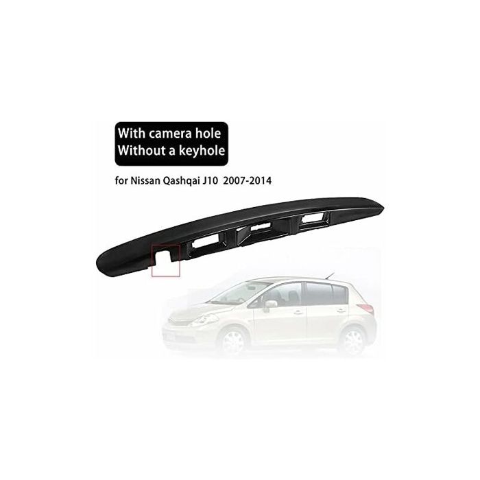 Poignée de hayon - AIMOONSA - Nissan Qashqai J10/JJ10 (2007-2013) - 90812JD20H - ABS - Noir, trou serrure &amp; caméra