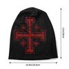 Custom Templar Knight Medieval Warrior Symbol Beanies Caps Unisex Winter Warm Knit Hat Adult Jerusalem Cross Seal Bonnet Hats