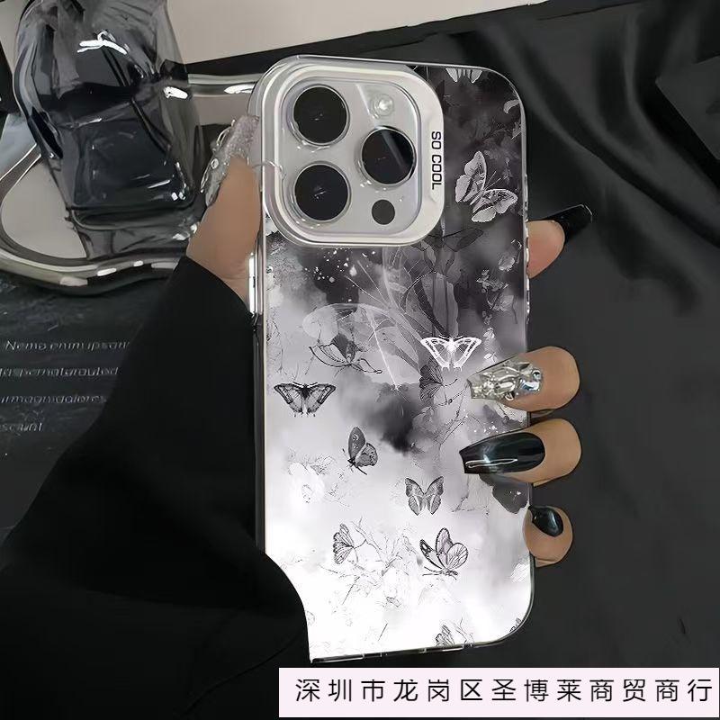 Full screen butterfly is suitable for Apple 16promax new mobile phone case iPhone15 anti-drop 14 niche 13, Korea 12
