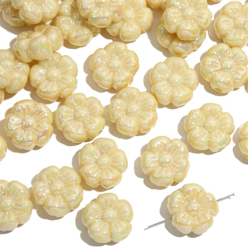 Acrylic Flower Beads for DIY Necklace Bracelet Earring Jewelry