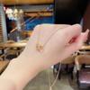 Niche design sense does not fade clavicle chain new fashion simple neck chain Japanese and Korean all-match light luxury titanium steel necklace women