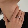 Spotted Elegant Red Drip Glaze Ring For Women Chic Copper Adjustable Fashion Accessory