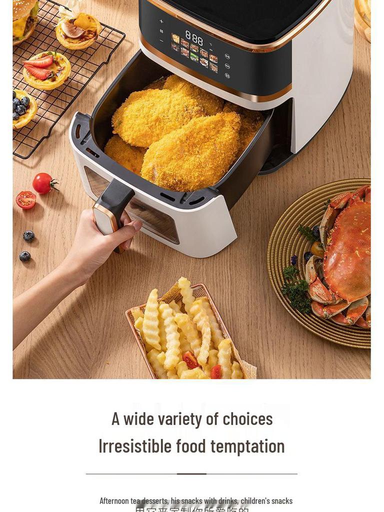 Intelligente Multifunktions-Heißluftfritteuse mit Touchscreen - Große Kapazität, Ölfreies Kochen, Alles-in-Einem-Ofen