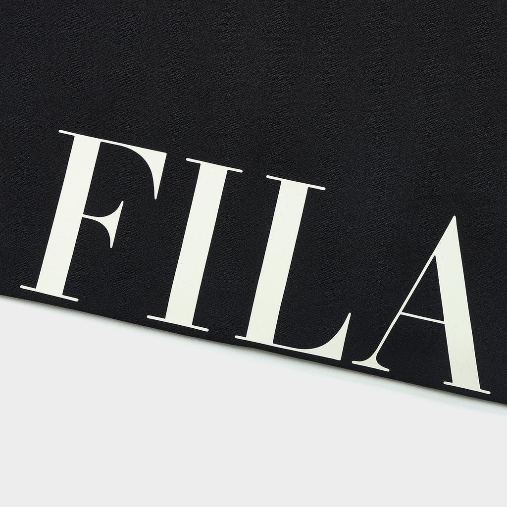 FILA Logo Print Slim Fit Knitted Casual Leggings Women leggings Black F11W349616F-BK