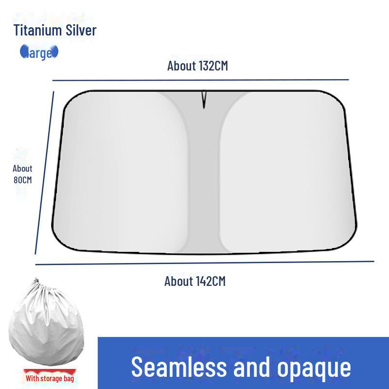 

Летний автомобильный солнцезащитный козырек Titanium Silver - теплозащитное покрытие для лобового стекла Sunshade