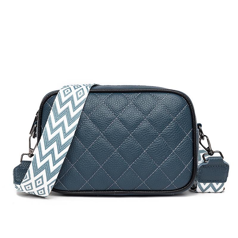 Leather Women'S Bag Trendy Fashion Shoulder Messenger Bag Diamond Square Bag