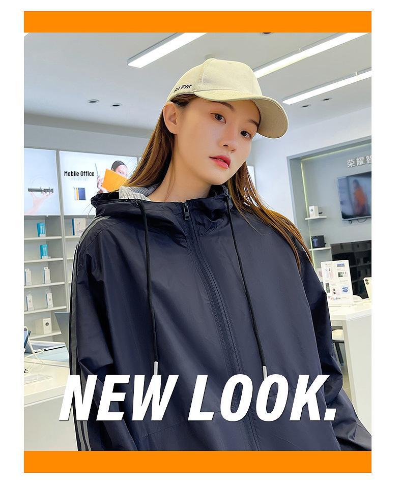 Men's Plus Size Casual Hooded Trench Coat - Autumn Loose Fit 40D Nylon Jacket