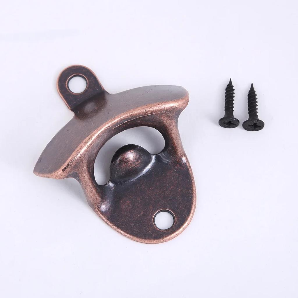 10pcs/set Retro Design Bottle Opener Wall Mounted Hanging Beer Opener DIY Tools Alloy Electroplating Process Bar Wall Decor
