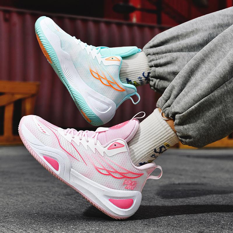 Jarní basketbalové boty Pánské boty Dámské boty Protiskluzové Prodyšné Sportovní boty Pro teenagery Žáky středních škol Praktické tréninkové boty