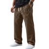 Herren Cordhose im entspannten Schnitt mit geradem Bein, kariert, lässige Hose, täglicher Komfort