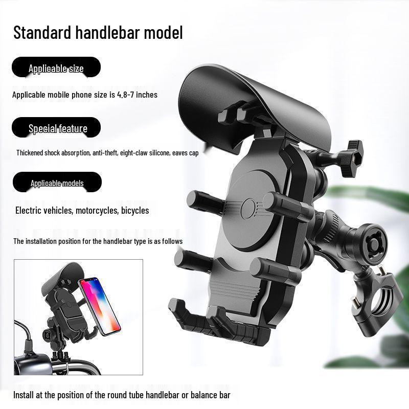 Electric Vehicle & Motorcycle Phone Holder - 2025 Shockproof, Rainproof Navigation Mount