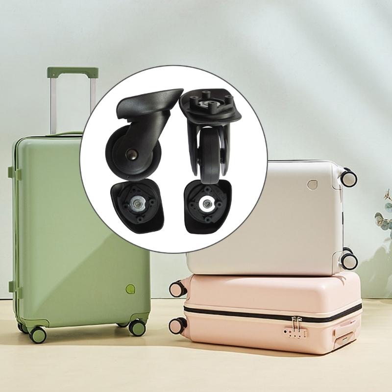 2Pcs Trolley Casters Replacement Heavy Duty Roller Wheel for Luggage Box Suitcase 360 Degree Swivel Kit SilentWheel
