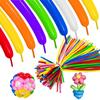 JUNXINHENGFA Balloon Art Balloons 100 Pieces Break-Resistant Pencil Shape Colorful Multicolor Party Event Birthday Bulk Stylish