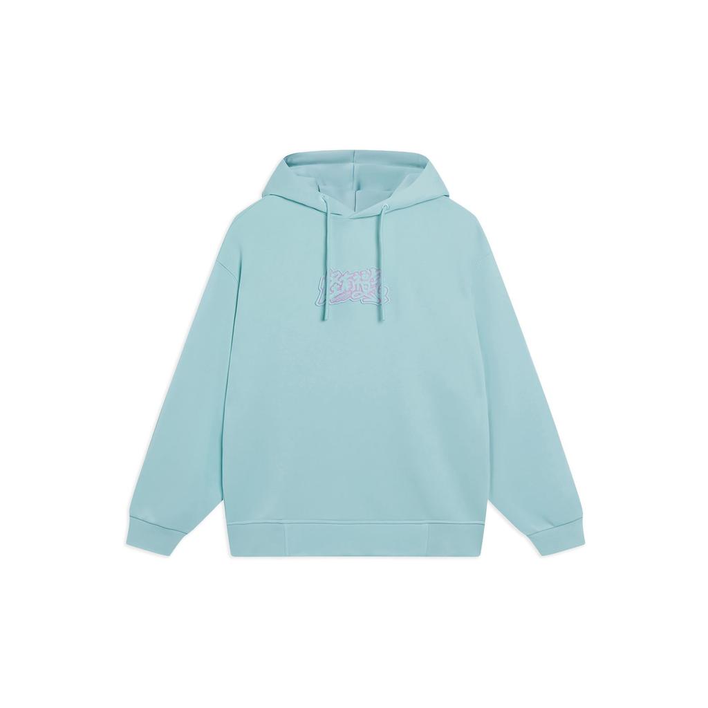 Li-Ning Sports Life Solid Color Pullover Long Sleeve Sweatshirt Unisex Tops Lake-Grey Blue AWDT347-2