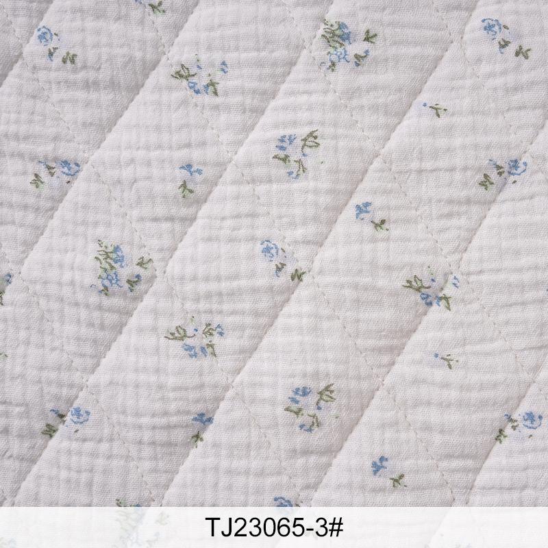 Thickened Pure Cotton Crepe Quilted Cotton Fabric Double-layer Gauze Printing for Children's Clothing Coat DIY Sewing Fabrics