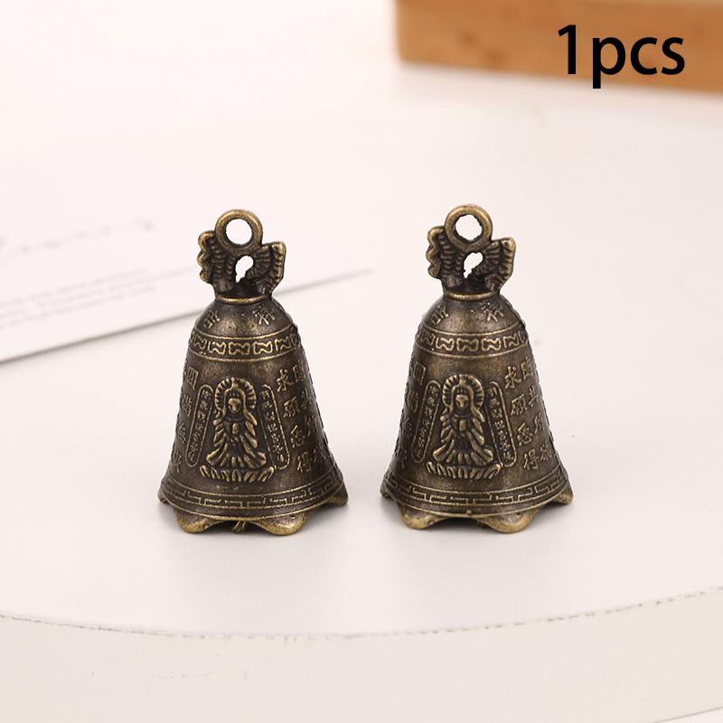 Metal Guanyin Ornaments Decorative Ancient Bronze Bell Men'S Car Old Retro Pendant Personality Fortune Wind Chime Ornaments