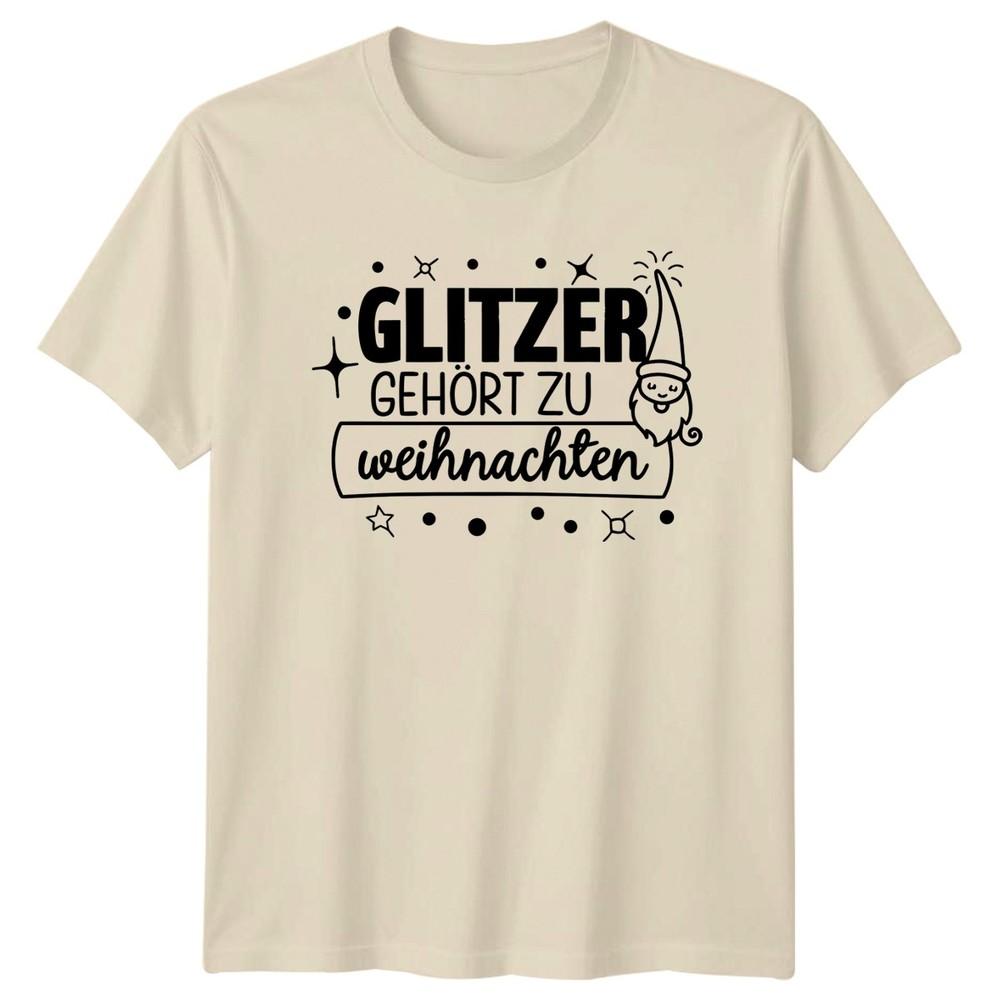 Glitzer Gehrt Zu Weihnachten Unisexs TShirt Gnome Christmas Gift For Her