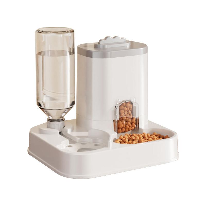 Automatic Pet Feeder and Waterer Combo  2in1 Gravity Water Dispenser for Cats Dogs Non Tip Heavy Base