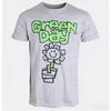 Green Day - Flower Pot Printed T-shirt - Pop-Punk Band Style Daily T-shirt - Suitable for Both Men and Women