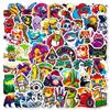 50 Street Art Hip Hop Colorful Graffiti Stickers Trendy Street Dance Rap Decorative Stickers DIY Motorcycle Stickers