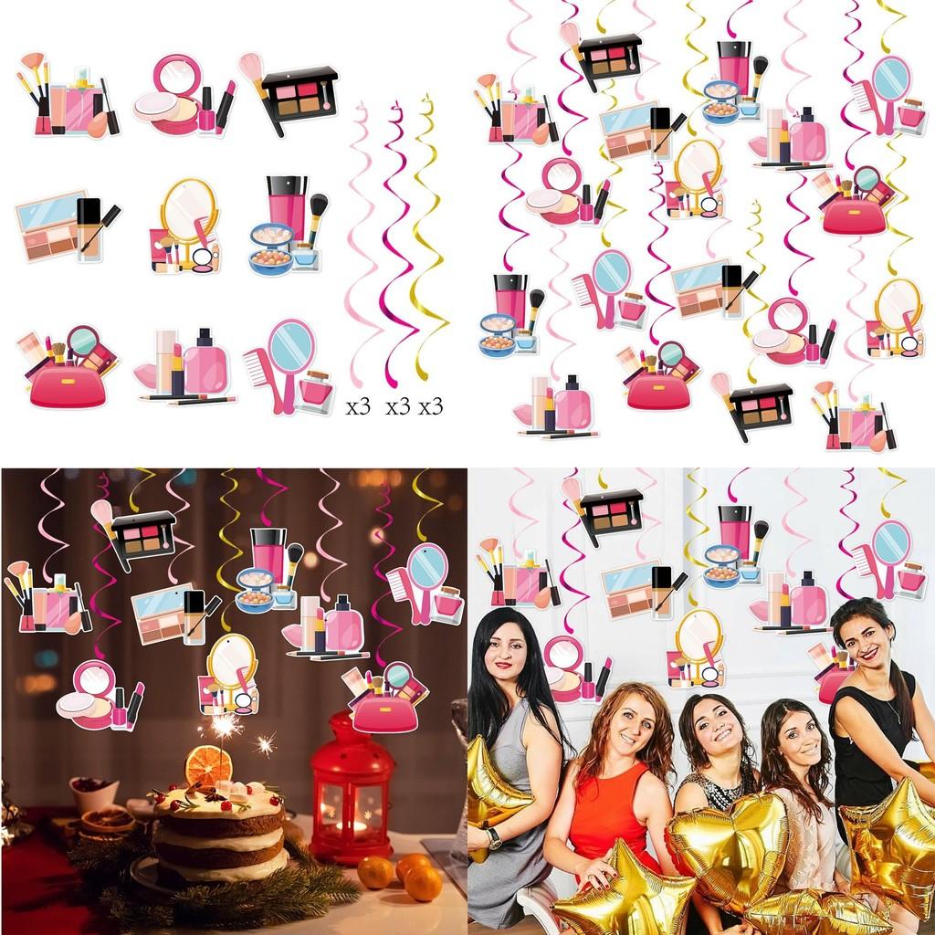 Themed Cosmetics Party Decoration Spiral Ceiling Pendant For Kids Birthday Party