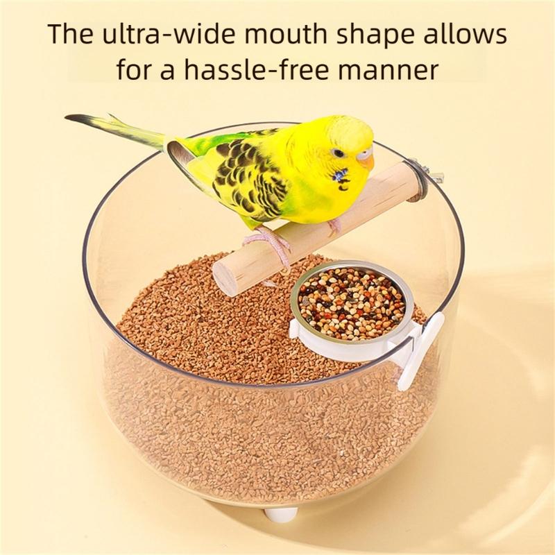 Bird Toilet Stand For Parrots Training Sett With Removable Tray Safe Substance Cage Mounting Pet Bird Accessory