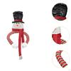 Christmas Doll Shaped Ornament with Hat And Flexible Arms, Versatile for Family