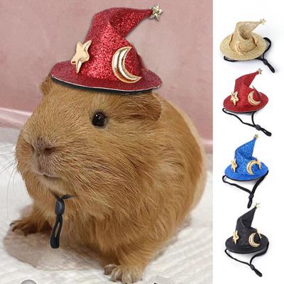 Pet Hat Witch Style Delicate Hemming Dress-up Mini Halloween Hair Clips Hamster Cap
