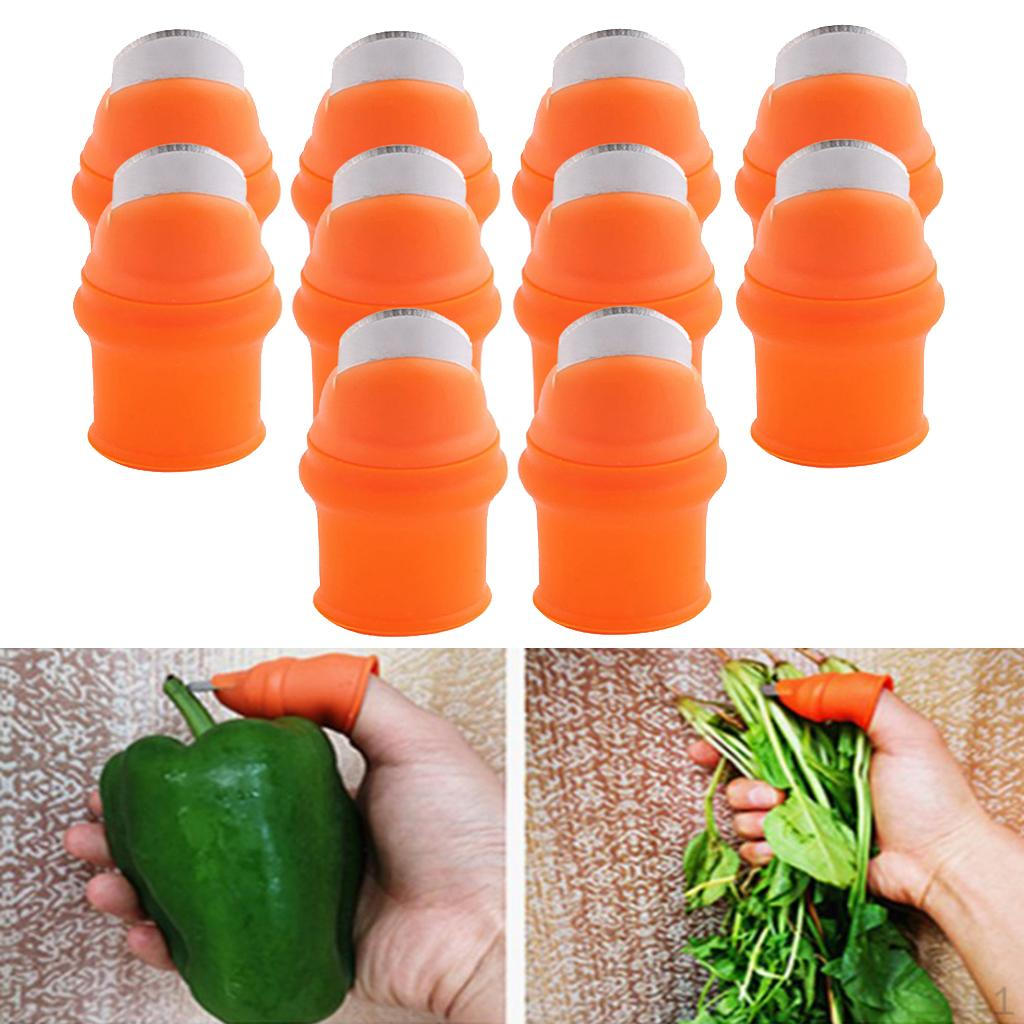Buy 10pcs Silicone Thumb Knife Vegetable Cutter Finger Thumb Plant Cutter Large at affordable
