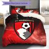 Set Copripiumino Trapuntato con Motivo AFC Bournemouth Decorazione per la Casa Regalo (1 * copripiumino + 2 * federe senza imbottitura)