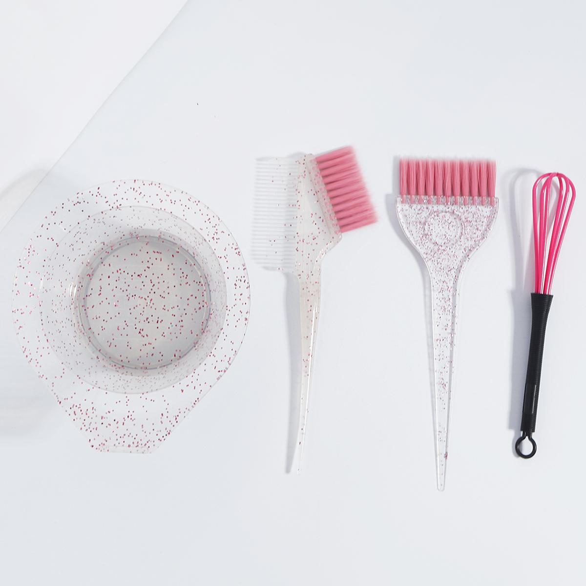 

4pcs/set of hair dye color brush bowl set mixing stick hair dye applicator brush hair style accessory set