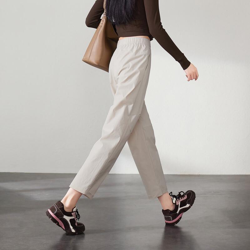 SOFSIL Women's High-Waist Slim Cropped Casual Pants