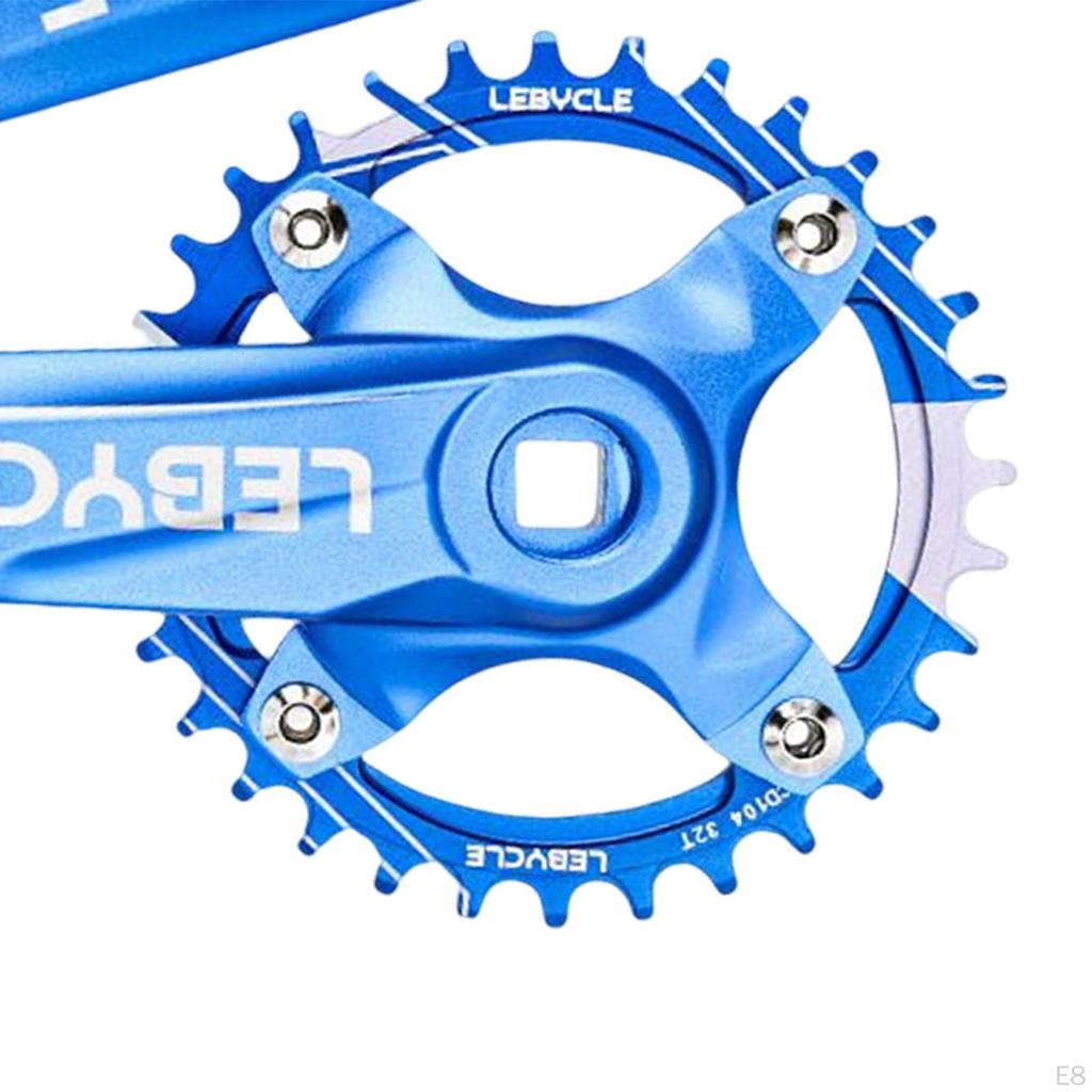 Crankset Lightweight Aluminum Alloy Square Taper Single Speed Narrow Wide Chainring 170mm
