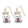 Accessories Cartoon Cute Easter Bunny Earrings Ear Hooks Simple Animal Earrings Women's Earrings