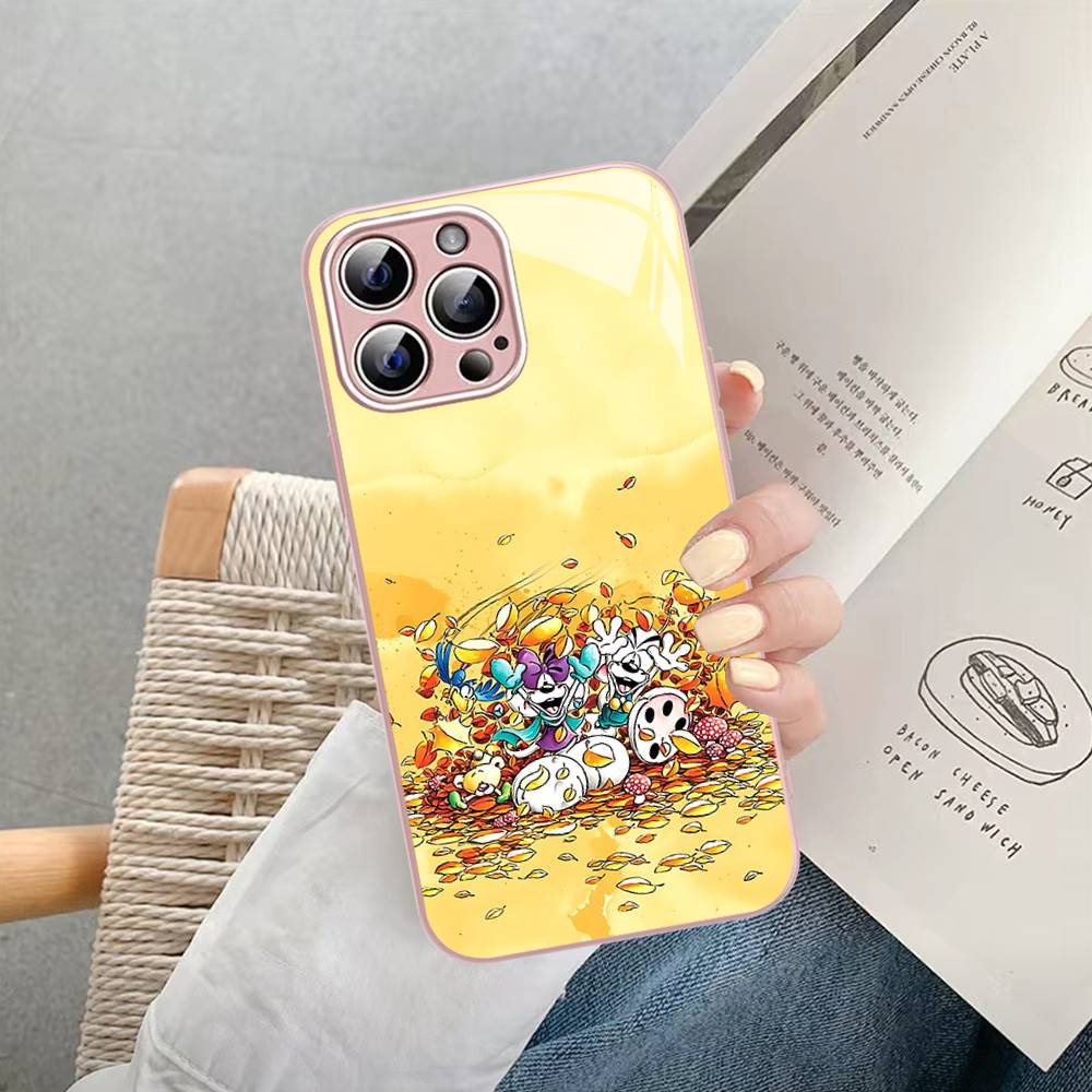 

Cartoon D-Diddl For IPhone 14 13 12 Mini 11 Pro XS Max X XR 14 Plus Tempered Glass Cover iphone 11 pro