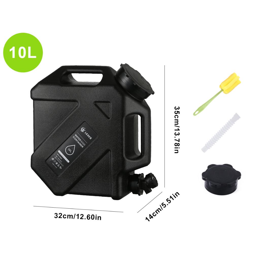 10/12L Water Bucket Portable Outdoor Camping Water Bag Container Large Capacity Car Water Tank with Faucet for Hiking Picnic