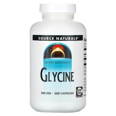 Glycine, 1,000Mg, 200 Capsules (500Mg Per Capsule)