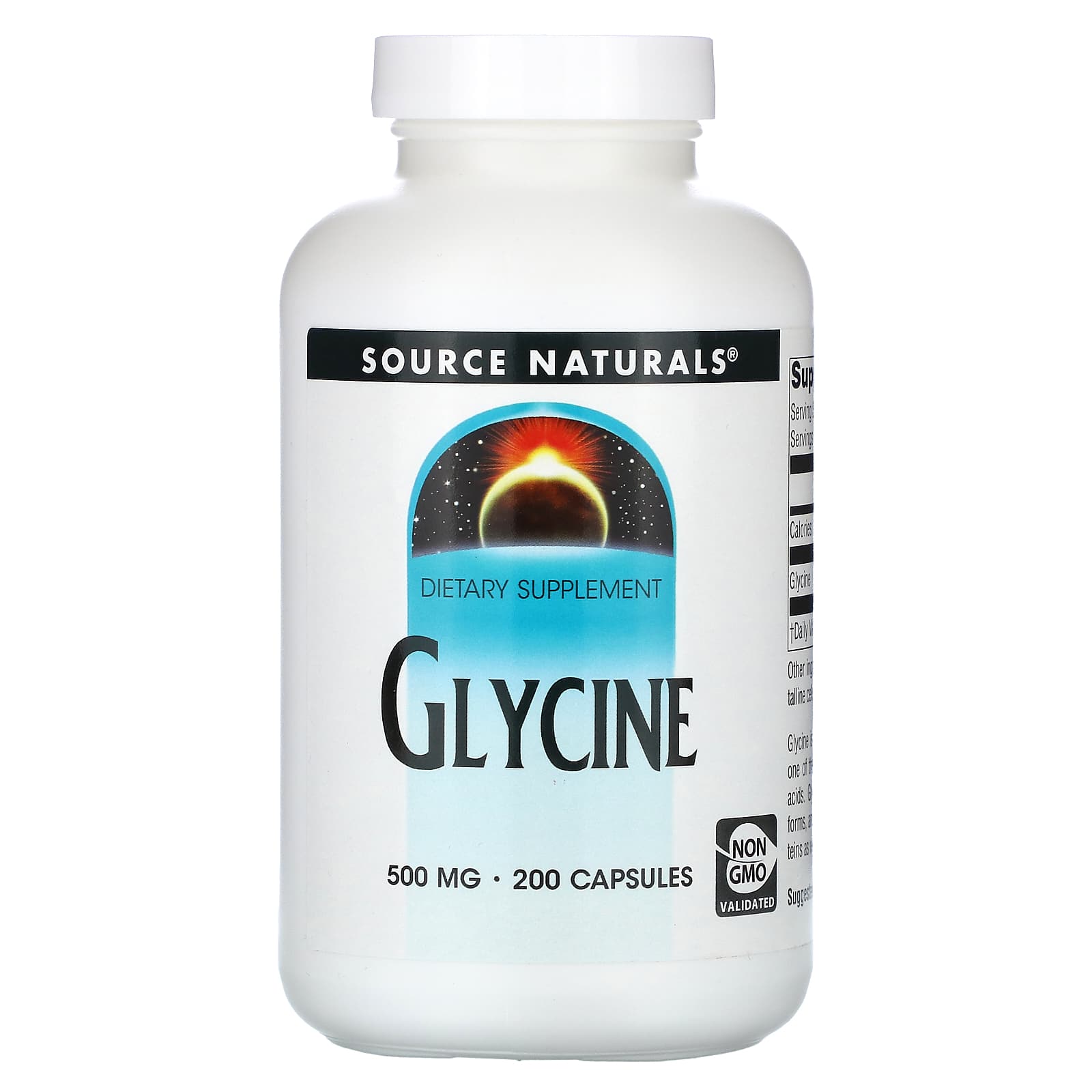 

Glycine, 1,000Mg, 200 Capsules (500Mg per capsule)
