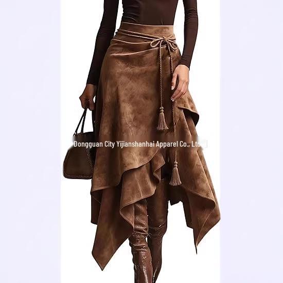 Damen Eleganter Unregelmäßiger Langer Rock Herbst 2026 - Europäischer & Amerikanischer Stil