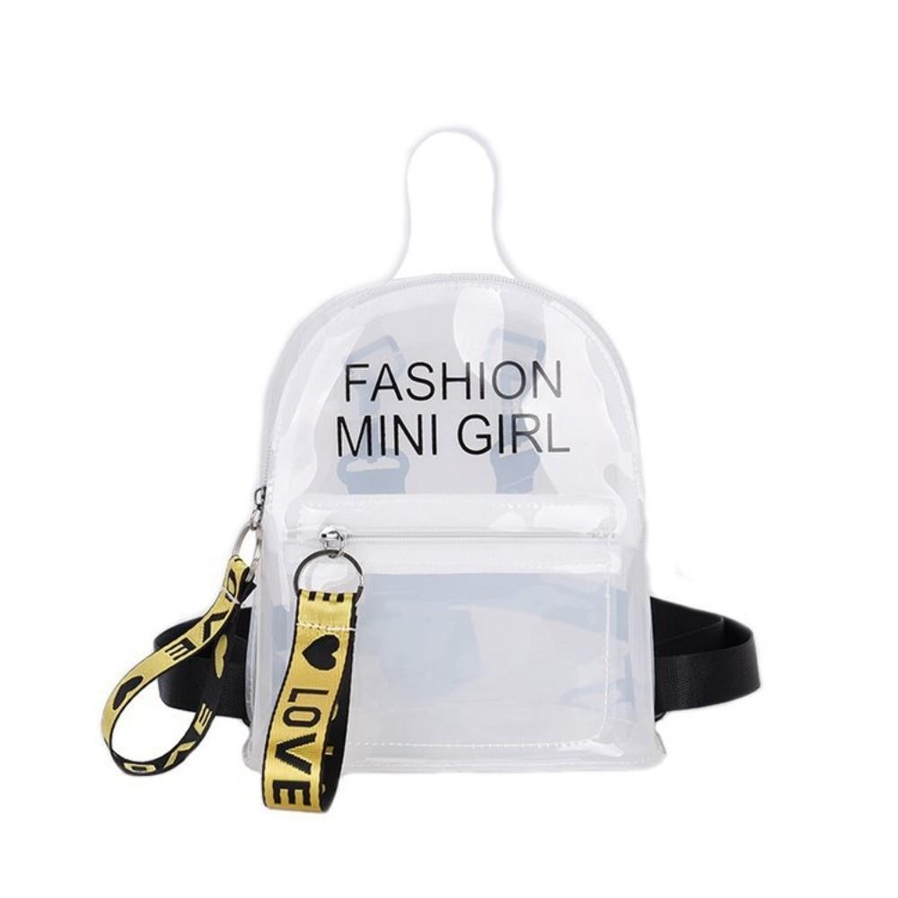 Waterproof Water-Sprinkling Festival PVC Bag Clear Small Shoulder Bag School Use белый