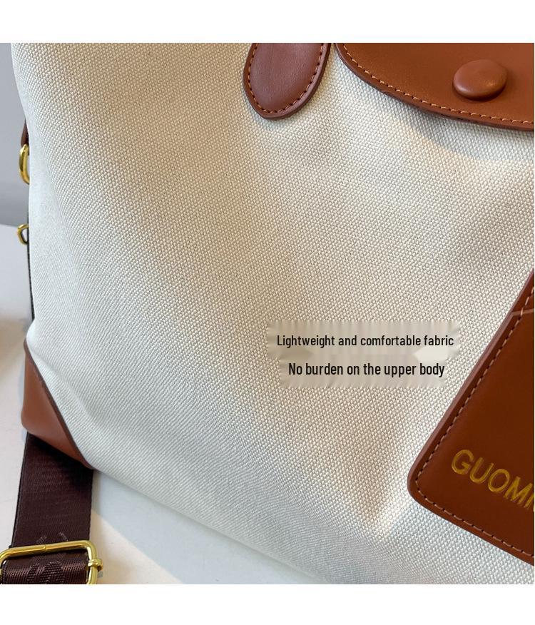Spacious Canvas Tote Bag: Trendy, Lightweight Gym & Travel Crossbody Bag