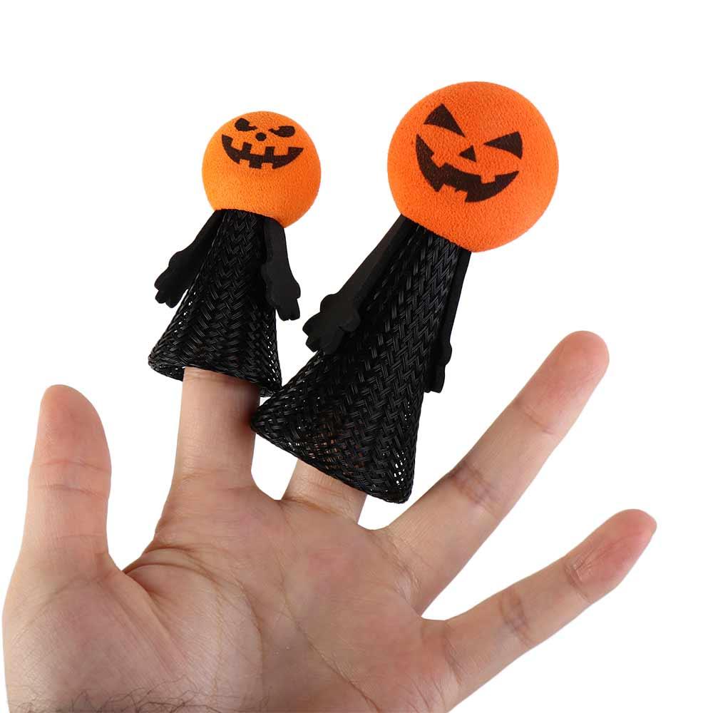 Pumpkin Head Halloween Jumping Eva Halloween Halloween Bouncing Elf Plastic Black Spring Bouncing Jumping Pumpkin Toys