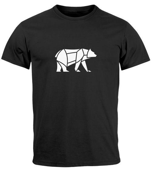 Men's T-Shirt Polygon Design Print Bear Bear Animal Print Outdoor Fashion-
