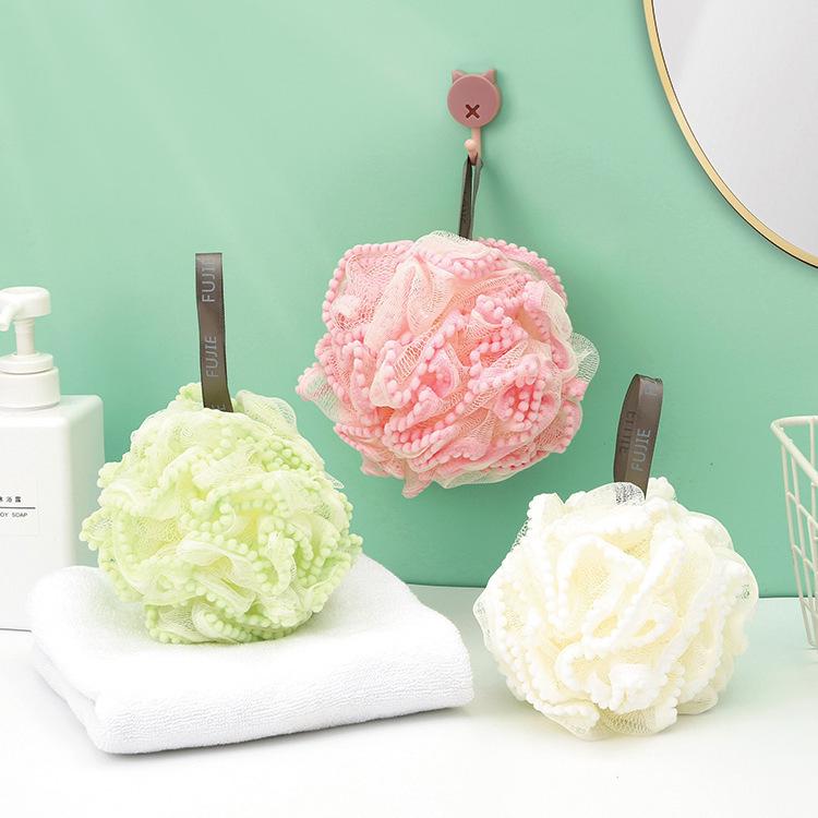 High-Quality Pearl Bathing Ball - Non-Scattering Exfoliating Shower Puff for Women зелёный