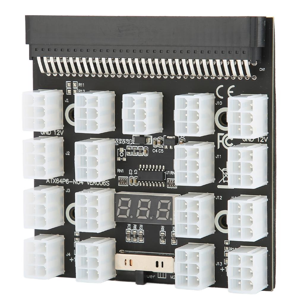 Breakout Board Stromverteilerplatine Adapter 17 Ports 6Pin Maximale Unterstützung 1200W Computerzubehör 12V
