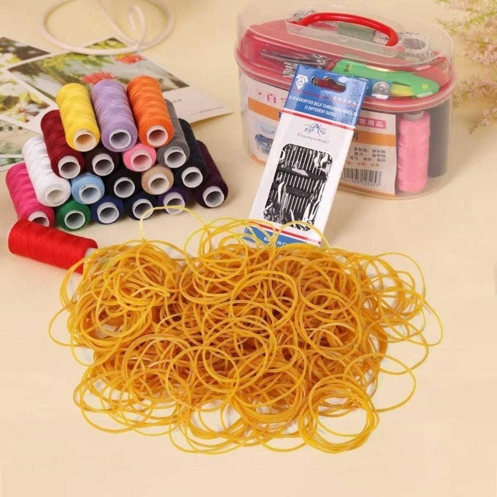 150Pcs High Elastic Elastic Bands Yellow Rubber O Rings New File Fasteners Home Use