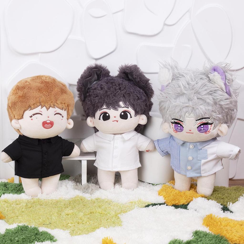 10cm/20cm Doll Cotton Color Block Blouse & Shirt Suit