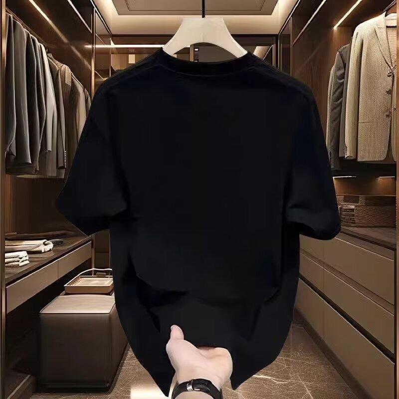 Summer Casual T-shirt Printing Men's Round Neck Fashion Short-sleeved Loose T-shirt Plus Size
