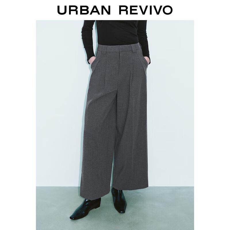 

UR Women s 2025 Spring French Style Draped Pleated Wide-Leg Pants XL